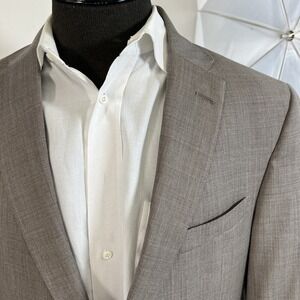 Daniel Cremieux Loro Piana Blazer 42R Gray Wool Blend 2 Button Jacket Sport Coat
